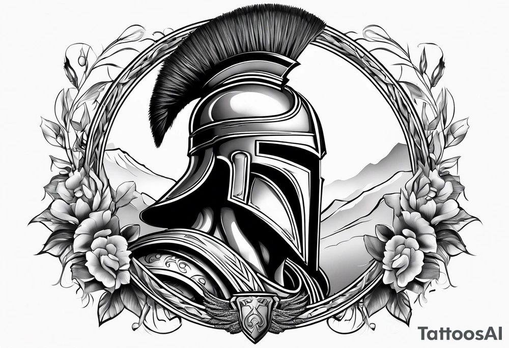 spartan warrior  protection his own tattoo idea