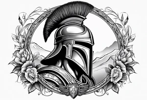 spartan warrior  protection his own tattoo idea