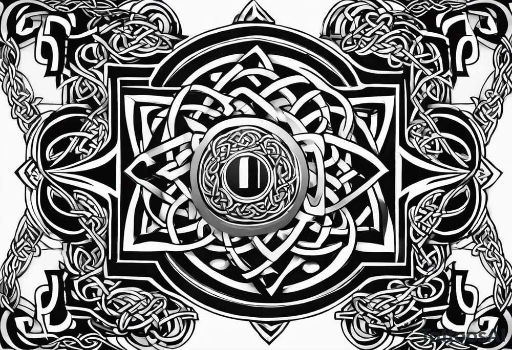 Celtic bands and a black power fist tattoo idea