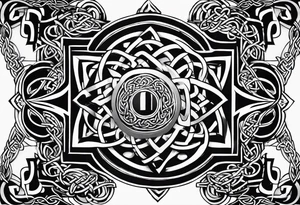 Celtic bands and a black power fist tattoo idea