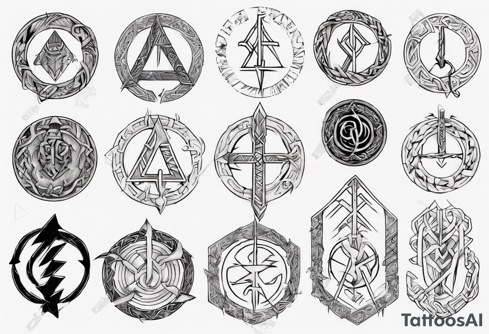norse gods rune tattoo idea