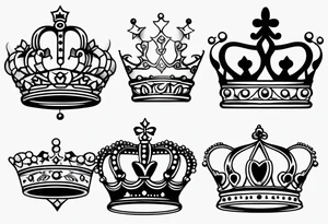 small princess crown tattoo idea