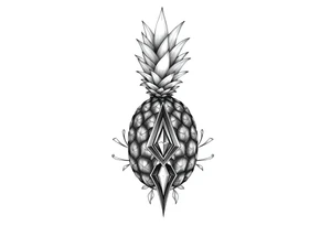 Pineapple,Pubic crown, diamond vagina and anus tattoo idea
