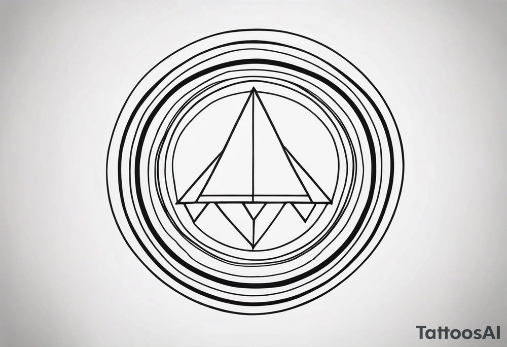 letter delta inside a circle, subtle, girly, simplistic tattoo idea
