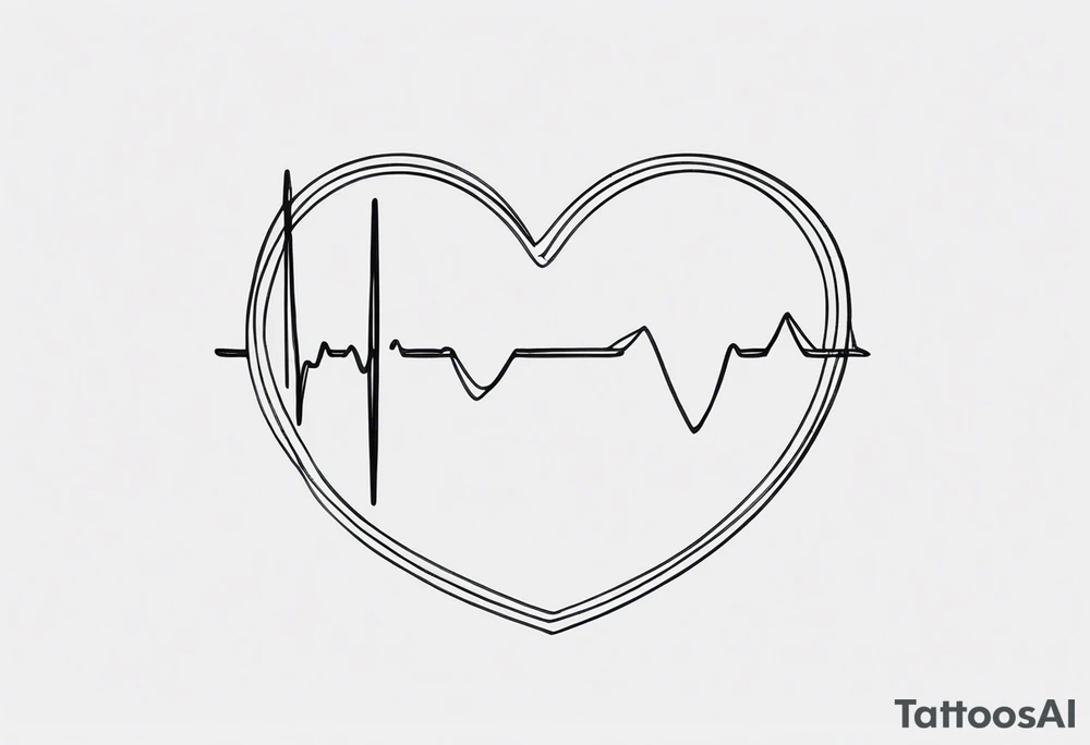 A small, delicate heartbeat line that subtly forms the letter "A," symbolizing that you both share the same name and a deep connection. tattoo idea A small, delicate heartbeat line that subtly forms the letter "A," symbolizing that you both share the same name and a deep connection. tattoo idea