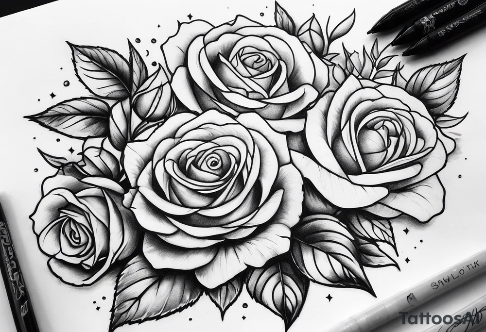 A loot of roses tattoo idea