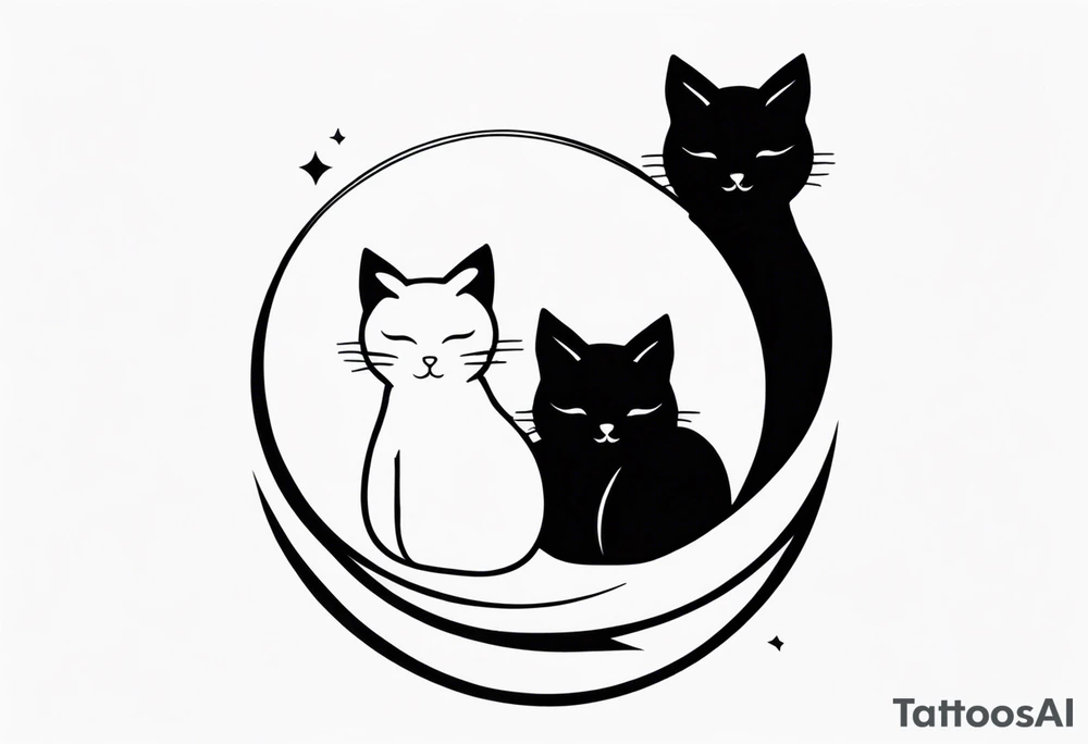 Three tiny cats tattoo idea