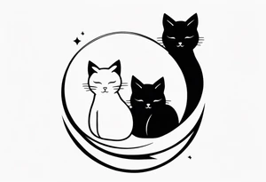 Three tiny cats tattoo idea