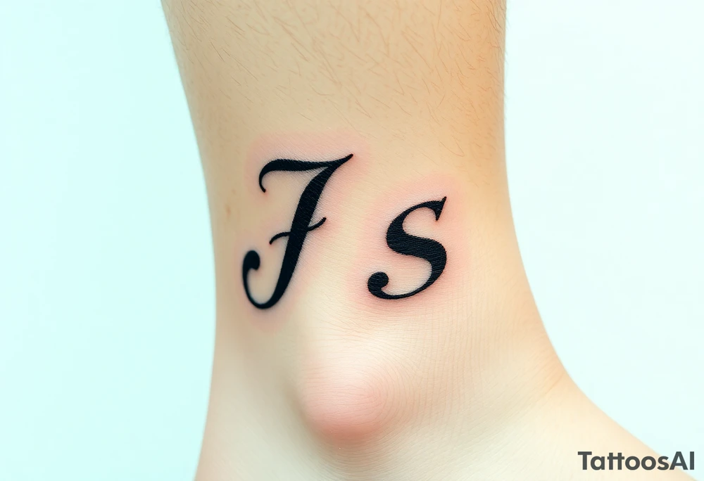 J and s letters tattoo idea