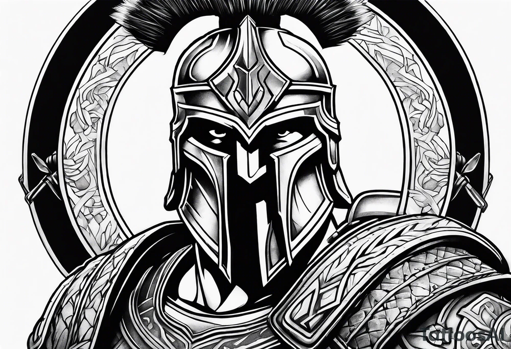 Spartan warrior tattoo idea