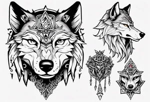 wolf head from zelda twighlight princess tattoo idea