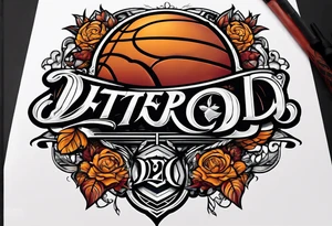 detroit city , basketball with 23 and virgo symbol tattoo idea