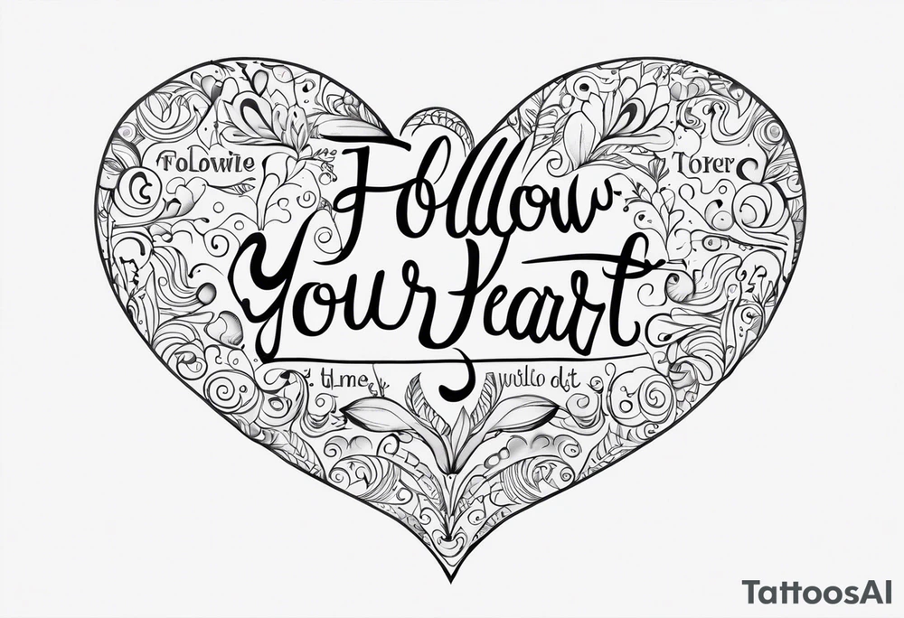 Follow  your heart tattoo idea