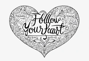 Follow  your heart tattoo idea