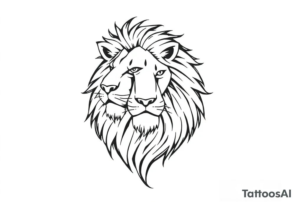majestic lion tattoo idea