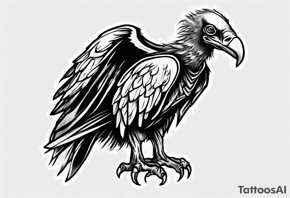 vulture
classic tattoo style tattoo idea