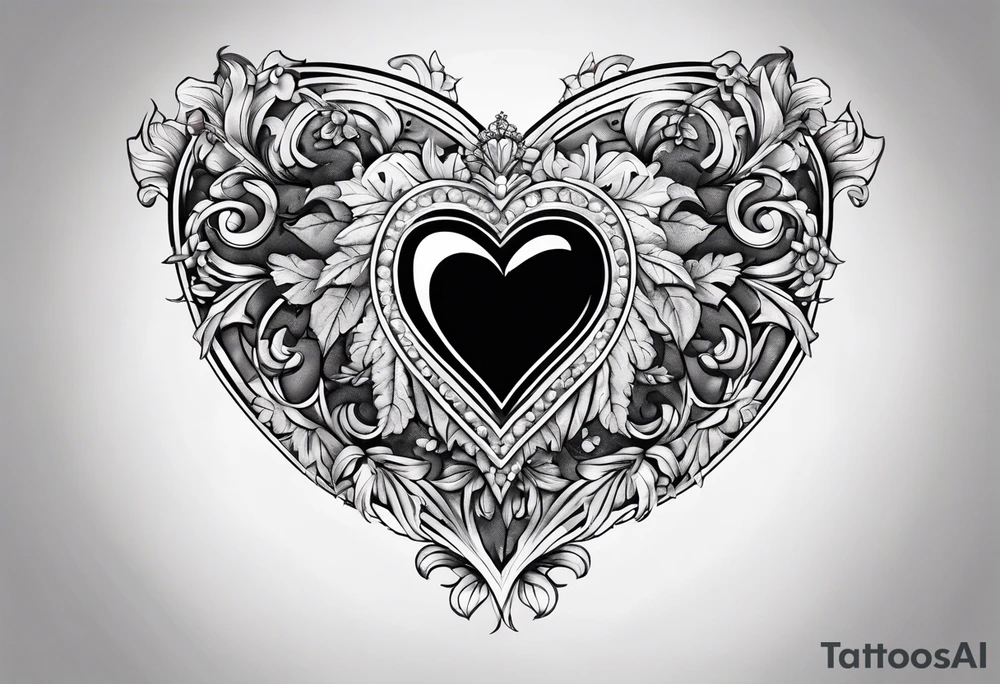 stone heart tattoo idea
