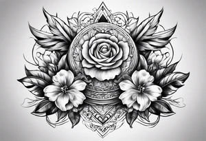 between chest tattoo tattoo idea