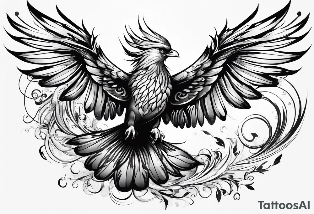 Phoenix bird flying sideways

, tattoo idea