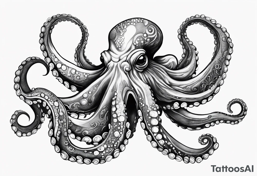 Ocean octopus tattoo idea