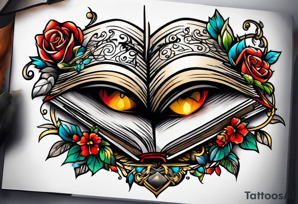 open book tattoo idea