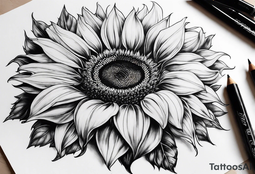 Sunflower tattoo idea