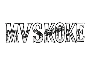 The word “MVSKOKE” shaded with Native American print tattoo idea