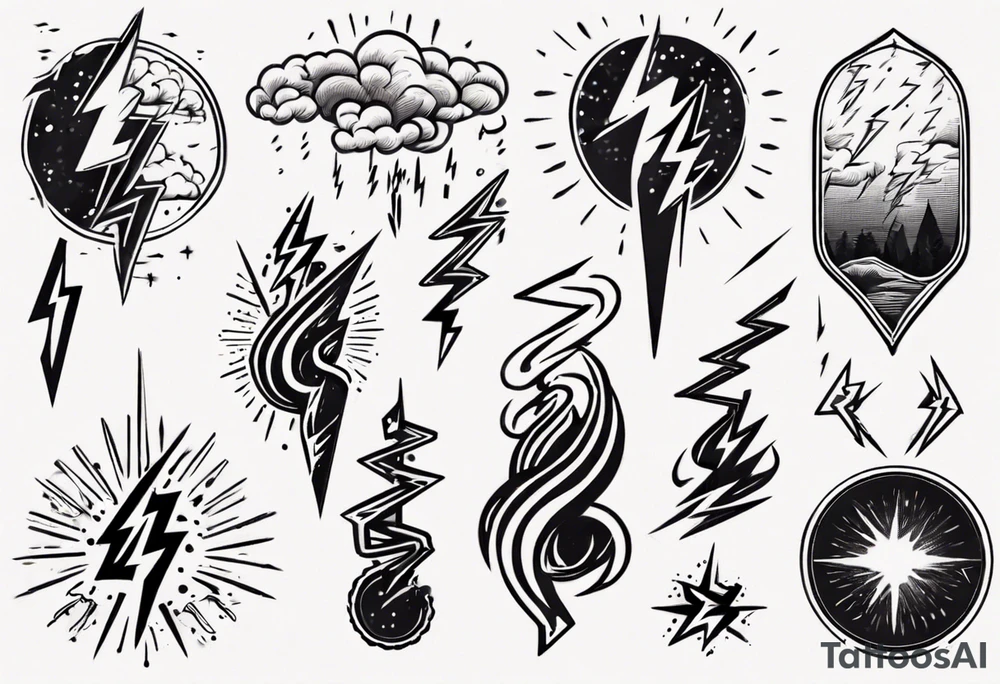 lightning storm tattoo idea