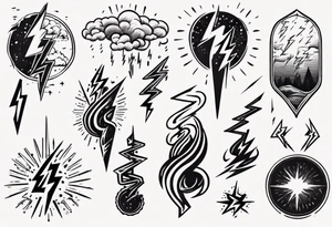 lightning storm tattoo idea