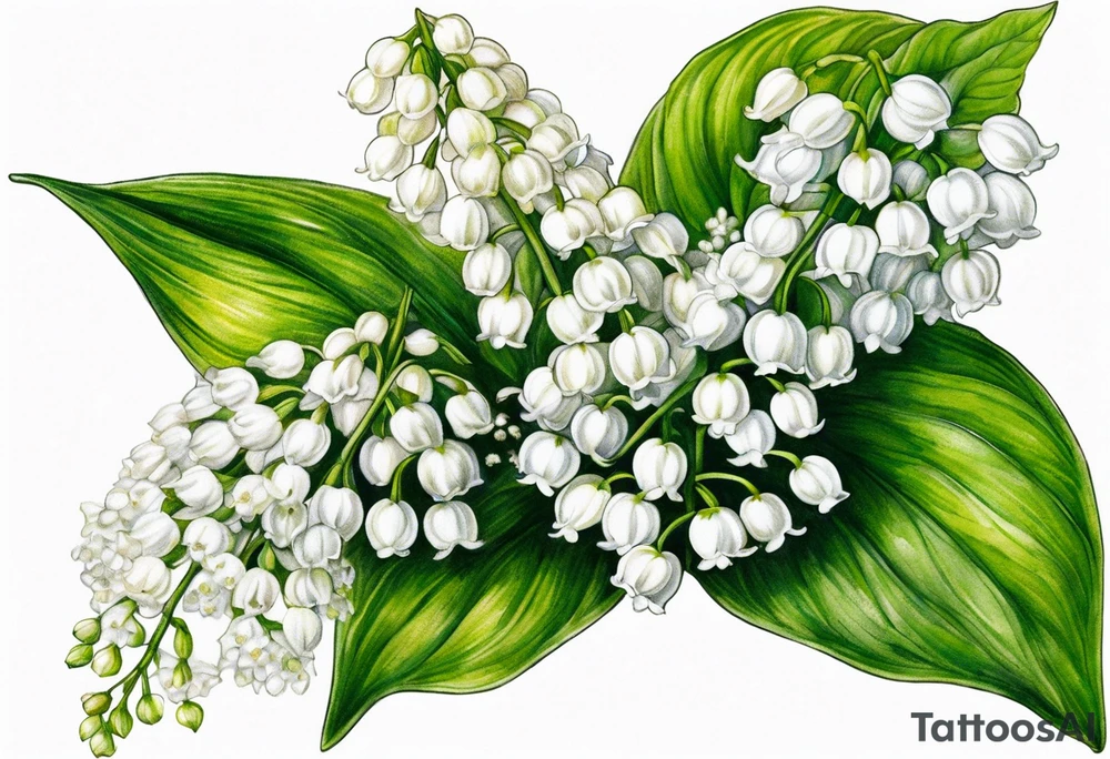ageratina altissima (white snakeroot) and lily of the valley tattoo idea
