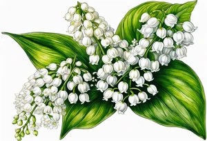ageratina altissima (white snakeroot) and lily of the valley tattoo idea