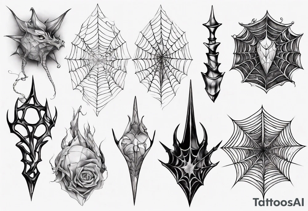Dragon scales tangled spiderweb unicorn horn shattered chalices spider tattoo idea Dragon scales tangled spiderweb unicorn horn shattered chalices spider tattoo idea