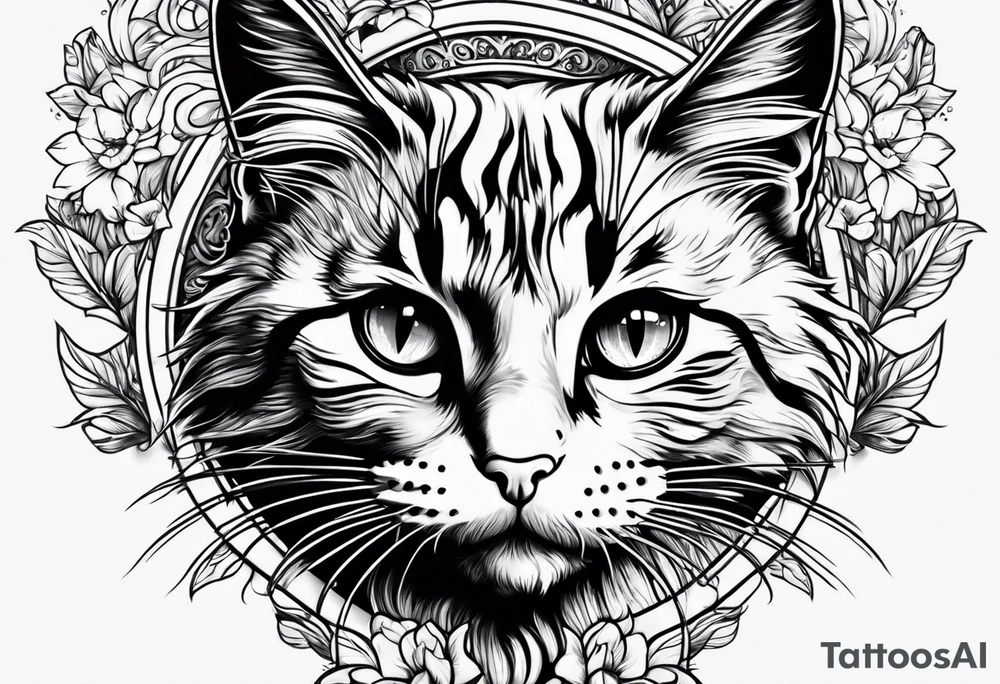 Spaghetti cat tattoo idea
