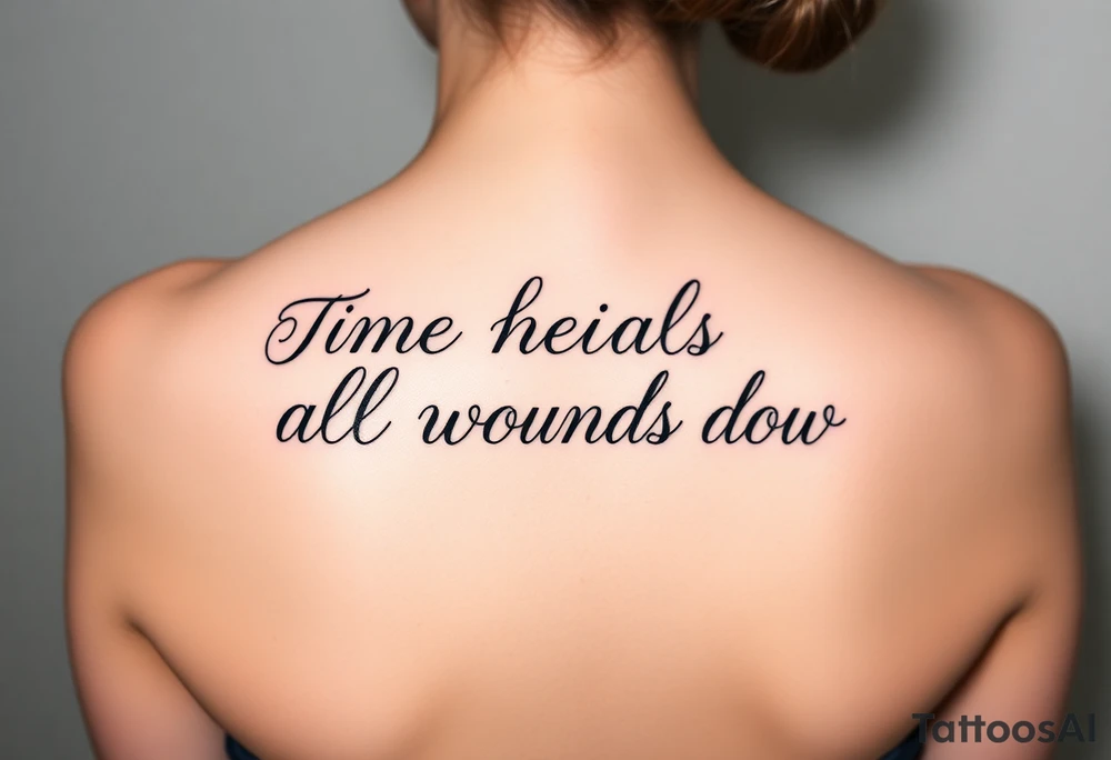 Time heals all wounds down tattoo idea