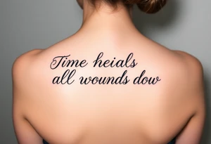 Time heals all wounds down tattoo idea