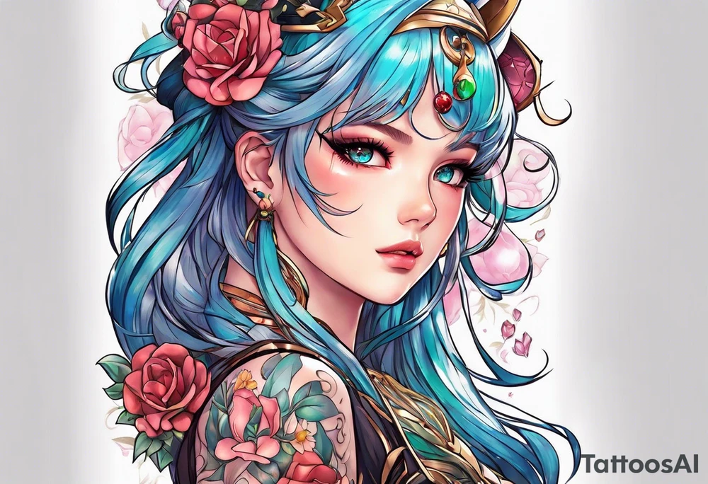 Magical girl anime sexy tattoo idea