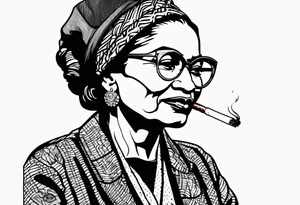 rosa parks smoking cigarette tattoo idea