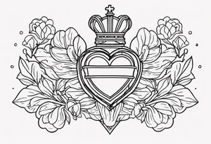 sacred heart vintage traditional tattoo simple sketch old school tattoo idea