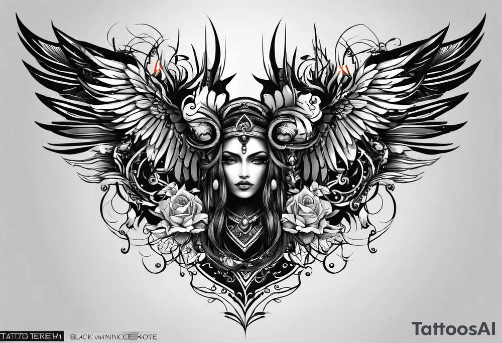 Птица Феникс в траве, на фоне брызги акварелью tattoo idea Птица Феникс в траве, на фоне брызги акварелью tattoo idea
