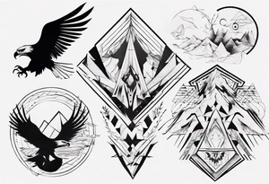 persephone underworld 
mountains eagles tattoo idea