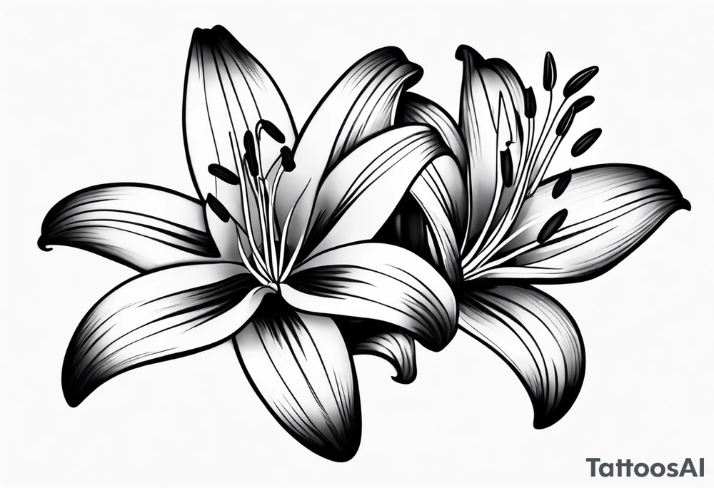 Small lily tattoo idea