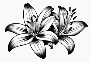 Small lily tattoo idea
