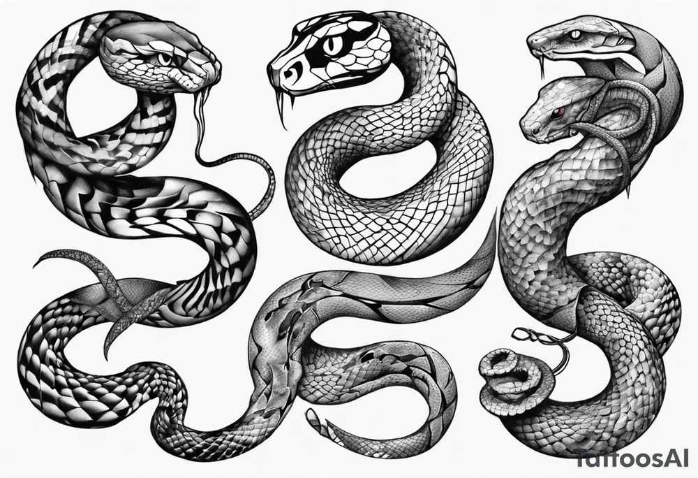 Snake covered in moses tattoo idea