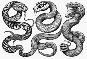 Snake covered in moses tattoo idea