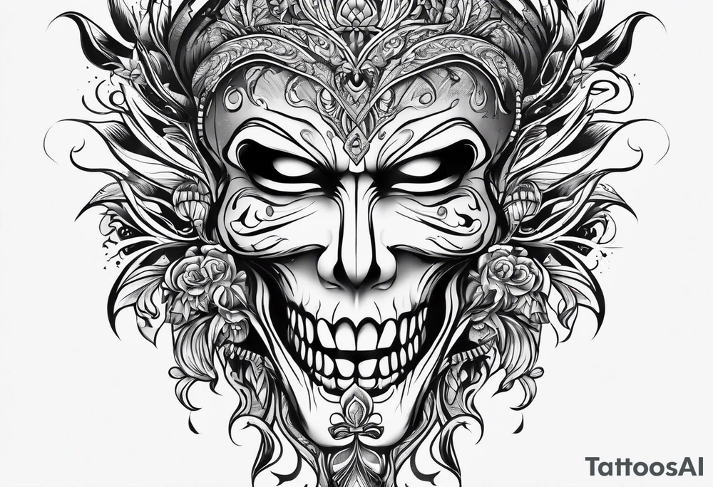 ghost face from scream tattoo idea
