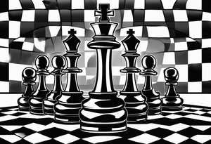 Chess board tattoo idea