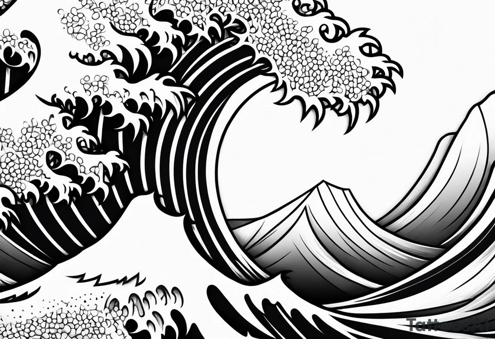sword, wave, thunderbolt tattoo idea