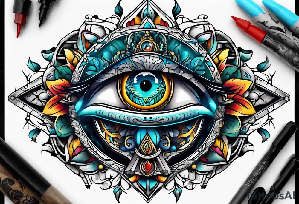 all seeing eye tattoo idea