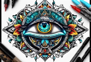 all seeing eye tattoo idea