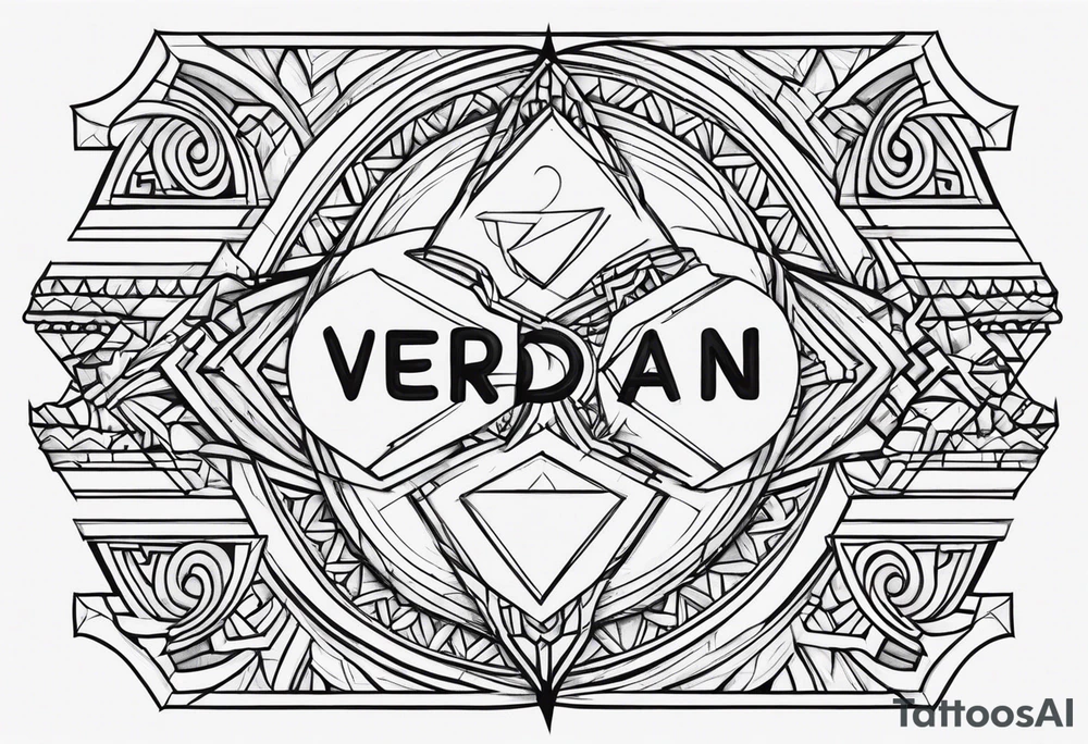 Simple Two-Band Tattoo Design With my kids names (Vedran and Srna) tattoo idea